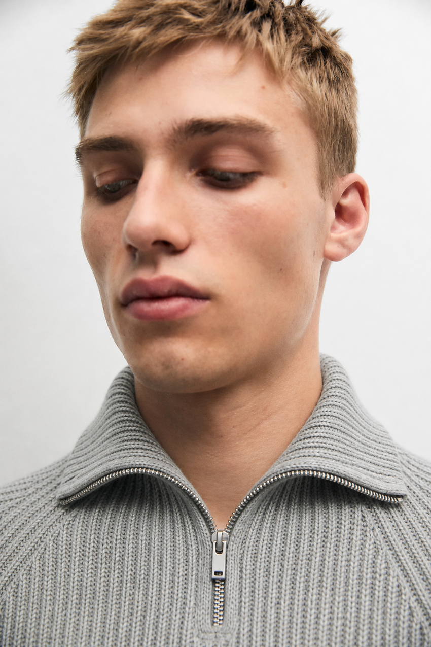 Half-Zip Sweater Men Rigging