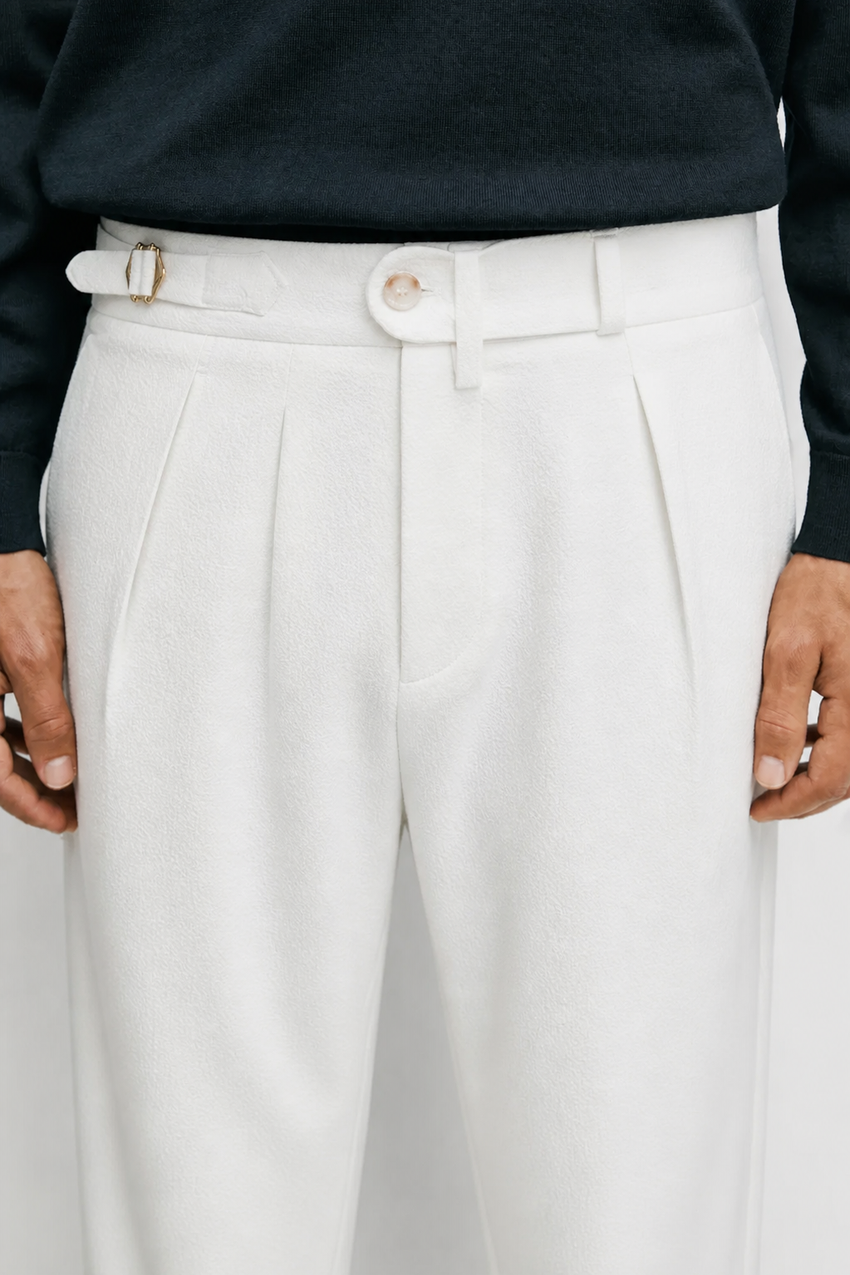 Melo Sanxian High-Waist Straight Pants